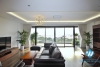 Lake view three bedrooms apartment for rent in Au Co street, Tay Ho district